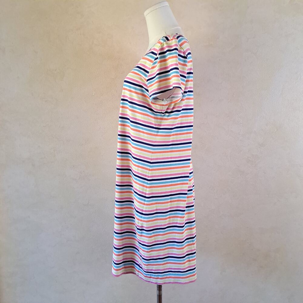 LILLY PULITZER Marlowe T-shirt Mini Dress Medium Island Stripe Multi Shift - Picture 5 of 9